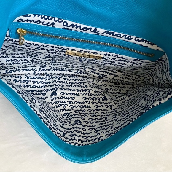 Marc by Marc Jacobs Turquoise Leather Magazine Clutch - Picture 10 of 14